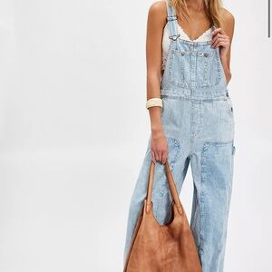 Lee Women's Sky Blue Denim Overalls from Free People